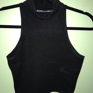 High-neck crop top